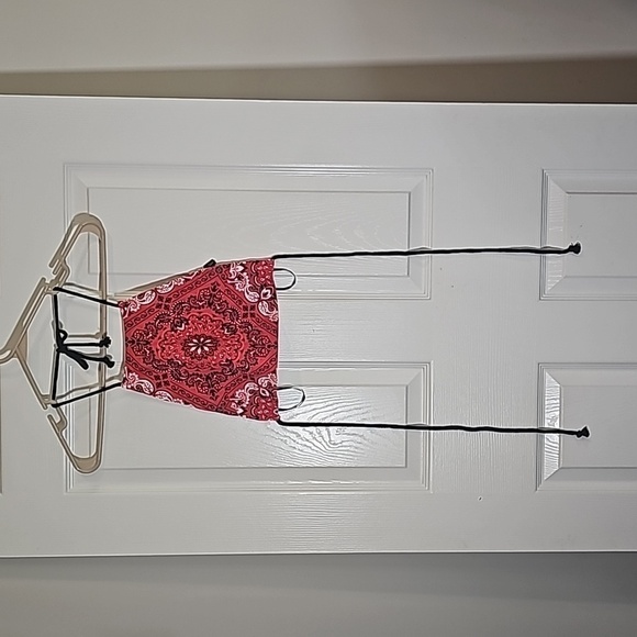 Forever 21 Bandana Shirt Halter Top Open Back Tie Size S - Picture 2 of 4